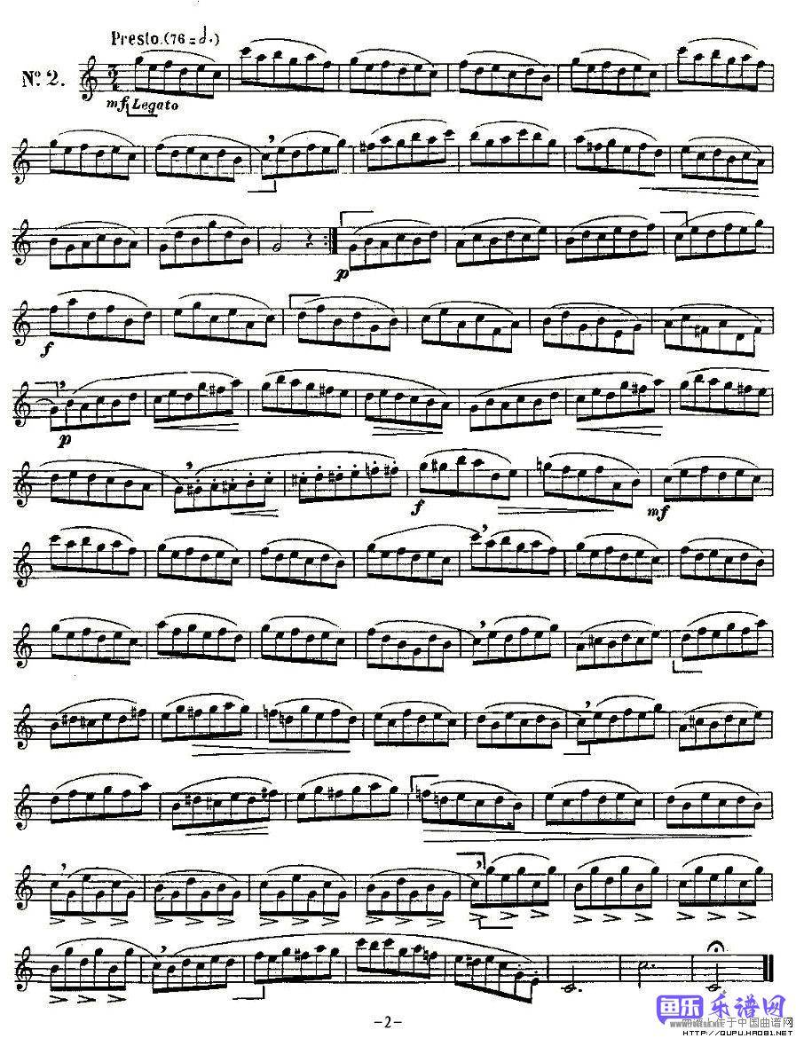 Klose Etudes Chantantes Pour Saxophone（KLOSE的15首练习曲集）(2)